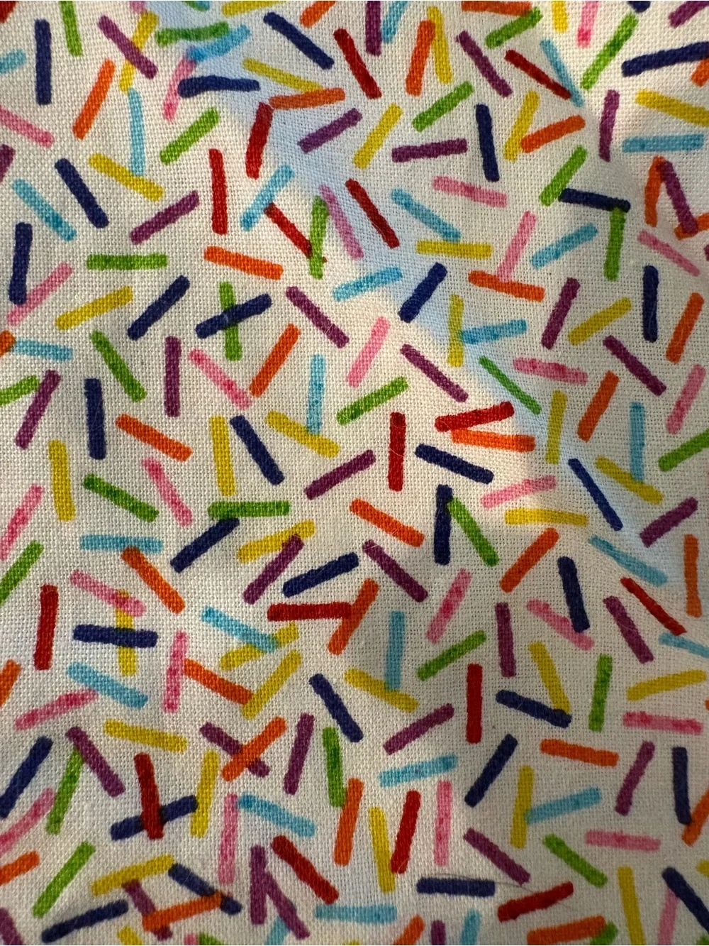 White Sassy Woof Sprinkle Bandana size small